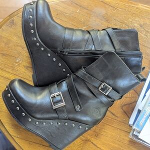 Black Studded Women's Boots